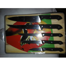 Набір з 5 ножів з дошкою 