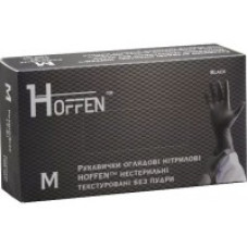 Нітрилові рукавиці чорні Hoffen M 100 штук