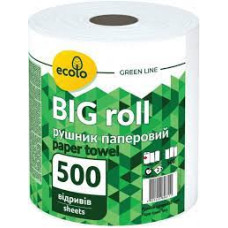 Паперові рушники Ecolo Big Roll 2 шари 500 відривів