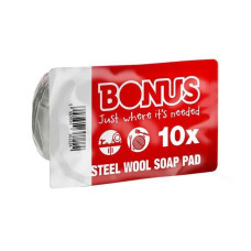 Губка-подушка з милом Bonus B224 Steel Wool Soap Pad 10шт