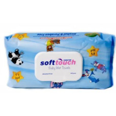 Дитячі вологі серветки Soft Touch Baby Wet Wipes 64 шт