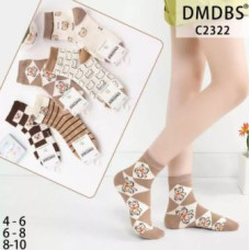 Шкарпетки "DMDBS" C2322 стрейч /cotton дитячі р. 6-8 -(вік дитини) -асорті -(кавово-молочний мікс +мікс з ведмедями) -уп. 10 шт