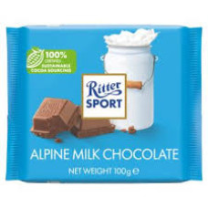 Шоколад молочний з альпійським молоком Ritter Sport м/у 100г Шоколад молочний з альпійським молоком Ritter Sport м/у 100г