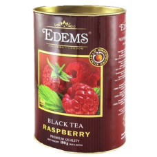 Чай Edems чорний з малиною тубус 100г