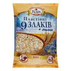 Пластівці миттєвого приготування 9 злаків +льон Козуб 400г