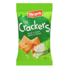 Крекер зі смаком цибулі та сметани The Crackers Yarych м/у 80г Крекер зі смаком цибулі та сметани The Crackers Yarych м/у 80г