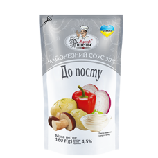 Майонезний соус 30% До посту 160г ТМ Кухар Рішельє