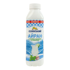 Айран 1.6% з огірком, часником та базиліком Селянський п/пл 420г Айран 1.6% з огірком, часником та базиліком Селянський п/пл 420г