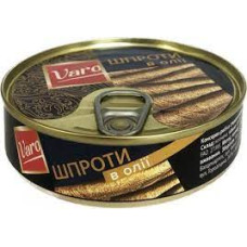 Шпроти копчені в олії 240г Латвія Varo
