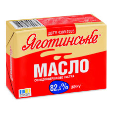 Масло солодковершкове «Яготинське» екстра 82,5% 180г