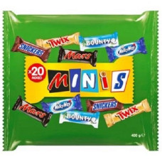 Mars Minis (Mars, MilkiWay, Bounty, Snickers, Twix) 20шт. Мікс Батончиків - 400 g