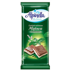 Alpinella молочний шоколад м'ята 90г