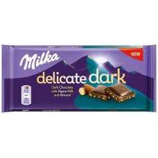 Milka delicate dark almond+alpine milk 85г