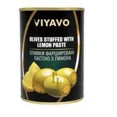 Оливки VIYAVO зелені з лимон ж/б 314 мл/280 г