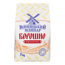 Борошно пшеничне вищого гатунку МЛИН ВІННИЦІ 5КГ