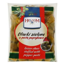 Зелені оливки Helcom з паприкою 195г