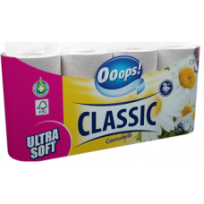 Туалетний папір Ooops Classic Camomile 3 шари 8 шт