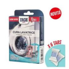 Таблетки для чищення пральної машини Irge Casa 3в1, 15г, 6шт Таблетки для чищення пральної машини Irge Casa 3в1, 15г, 6шт