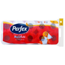 Туалетний папір Perfex Неароматизований 3 шари, 10 шт