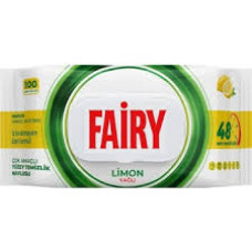 Вологі серветки для прибирання Fairy Лимон 100 шт Вологі серветки для прибирання Fairy Лимон 100 шт