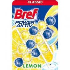 Туалетний блок для унітаза Bref Power Activ Лимон, 3x50г