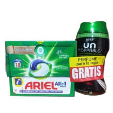 НАБІР Капсули для прання Ariel All in one Pods 18 шт, кондиціонер для прання Lenor Ariel 180 гр
